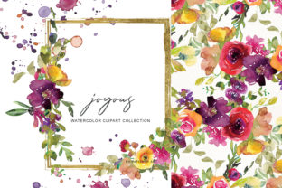 Burgundy and Yellow Floral Bouquet Clipart for Creative Projects