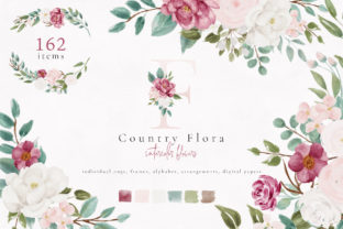 Country Flora Watercolor Flowers: A Versatile Design Solution for Creative Projects