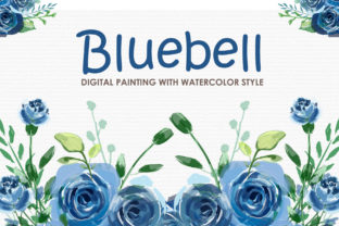 Enhancing Creativity and Professional Design with Bluebell Watercolor Floral Style Clipart