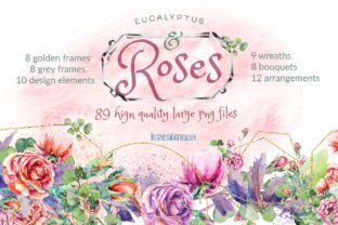 Eucalyptus Roses Watercolor Bundle: A Versatile Design Resource