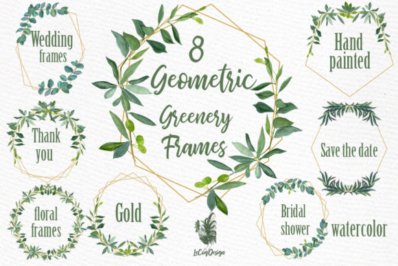 Exploring the Artistic Potential of Geometric Frames Greenery Clipart