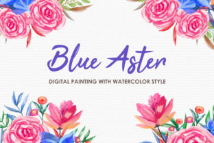 Exploring the Beauty of Blue Aster Watercolor Floral Style in Design
