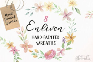 Floral Wreath 8 Clipart: Watercolour Wedding Flowers for Creative Designers