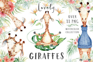 Lovely Giraffes Watercolor Illustration: Creative Design Made Easy