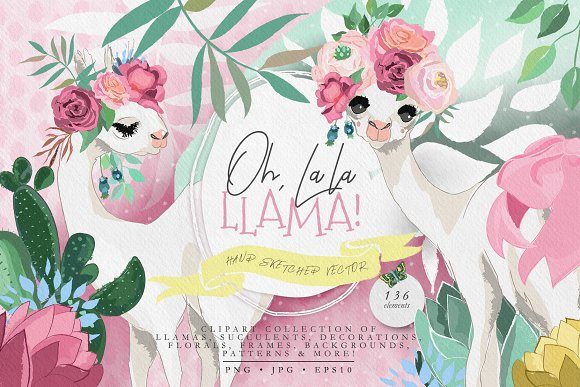 Oh La La Llama: Vector Graphics for Creative Projects