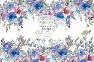 Pastel Blue and Mauve Floral Bouquet Clipart: Creative Solutions for Designers and Crafters