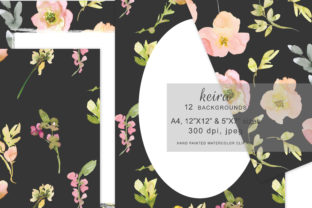 Watercolor Blush Floral on Black Background: Timeless Elegance for Creative Projects