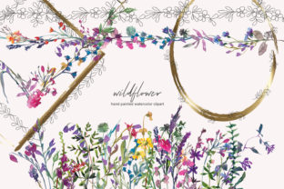 Watercolor Wildflower Clipart Collection: A Versatile Resource for Creative Designers