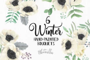 Watercolour Floral Clipart: 6 Bouquet Arrangements