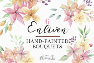 Watercolour Floral Clipart - 8 Pretty Flowers Bouquets: Creative Design Solutions for Every Project