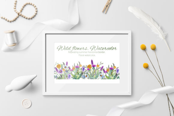 Wild Flowers Watercolor: Creative Design Assets for Greeting Cards and Invitations