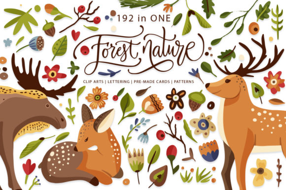 Woodland Design Elements for Creative Projects
